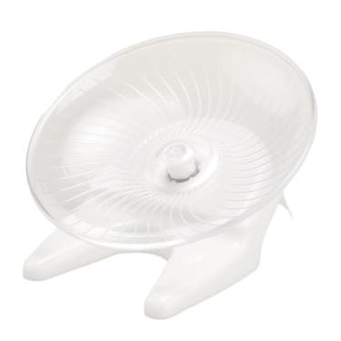 Imagem de Generic Roda de exercício de hamster, rolo silencioso, roda de corrida, treinamento, brinquedo esportivo, disco giratório, roda de corrida para ratos gerbil, branco
