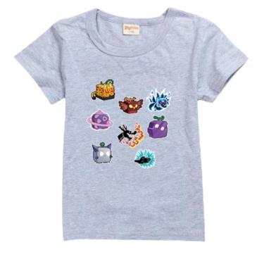 Imagem de Blox Fruits Kids Summer Camiseta de manga curta algodão para bebês meninos moda camisetas para meninas meninas roupas para adolescentes camisas chlid, A7, 13-14 Years