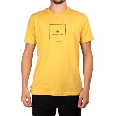 Imagem de Camiseta Rip Curl Icon Corp Tee Masculina Amarelo