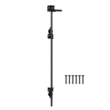 Imagem de HILLMASTER Parafuso de bengala resistente de 91,44 cm para cerca de madeira, parafusos de aço para parafusos de cana para porta de madeira, acabamento preto