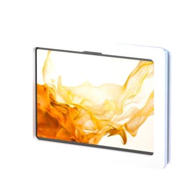 Imagem de TABcare Gabinete VESA de acrílico antifurto de segurança para Samsung Galaxy TAB S9+ S8+ S7+ 12,4, S7 FE e S9 FE+ com kit de montagem de parede (branco, TAB S9+ S8+ S7+ S7 FE S9 FE+ 12,4)