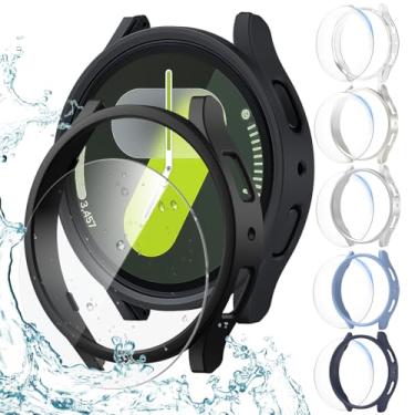 Imagem de JZK Película protetora para Galaxy Watch 7 de 40 mm - [6 + 6] Capa protetora de vidro temperado com cobertura total de policarbonato rígido, capa fina HD para Samsung Galaxy Watch 7 de 40 mm,