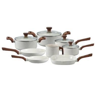 Imagem de Mimo Style, Conjunto de 8 Panelas Pratic Cook Marmol Compatível com Fogão por Indução