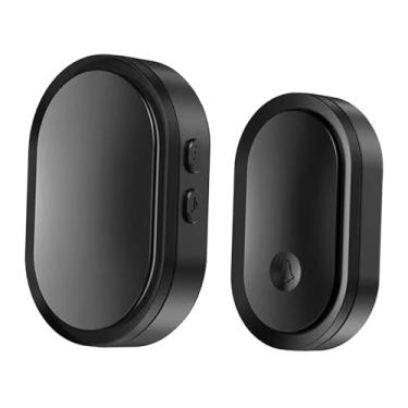 Imagem de Generic Campainha de porta sem fio LED piscando multiuso compacta campainha de porta para apartamentos armazéns casa vilas hotel, preto