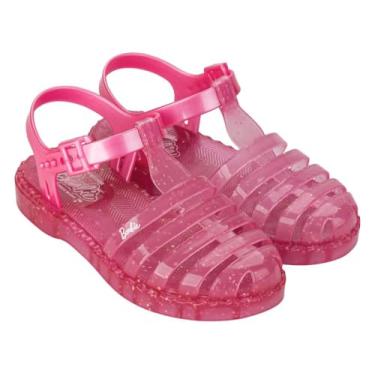 Imagem de Sandália Infantil Menina Barbie Duo Aranha Rosa Fluor Glitter Grendene Kids (Rosa Fluor, BR, Criança de 4 a 8 anos, Numérico, 28)