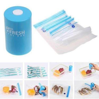 Imagem de Mini Seladora A Vácuo Always Fresh + 6 Sacos Reutilizáveis - desembrul