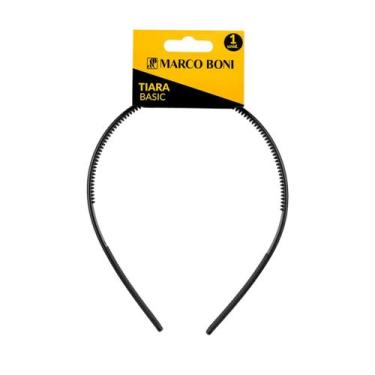 Imagem de Tiara De Cabelo Arquinho Fino De Plástico Basic Marco Boni, Preto