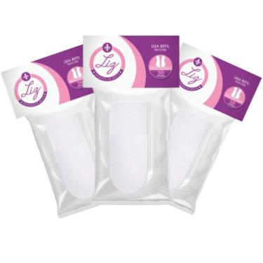 Imagem de 150 Refil Lixa para os pés Manicure descartavel auto adesivo Branca Li