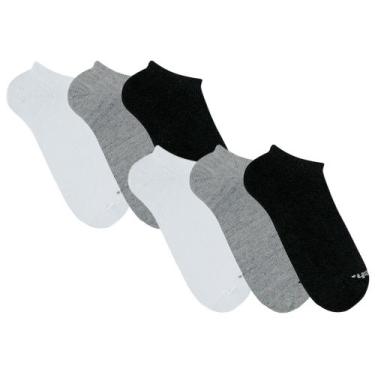 Imagem de 6 Pares De Meias Unissex Adulto Modelo Sapatilha Invisível Esportiva A