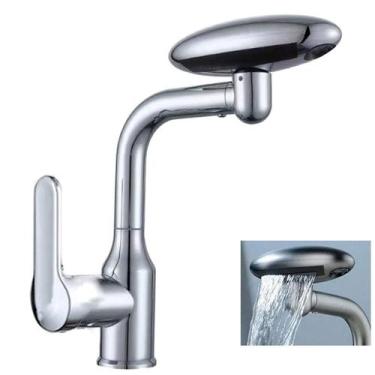 Imagem de Torneira Monocomando Cozinha Agua Quente Fria Misturador Rotaçao 360 G
