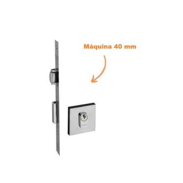 Imagem de Fechadura rolete porta pivotante pado cromada máquina 40 mm 453 quadra