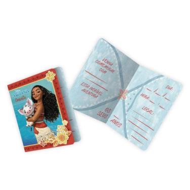 Imagem de 12 Convites Moana Festa Aniversário - Regina Festa