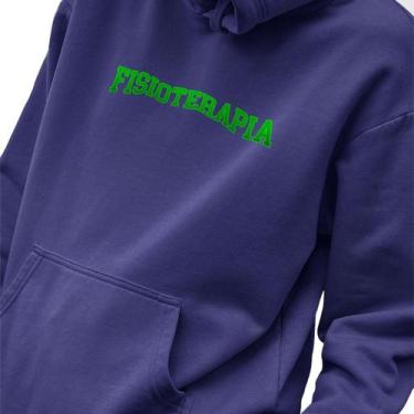 Imagem de Blusa Moletom Masculino Estampado College Fisioterapia em Algodão Fio 