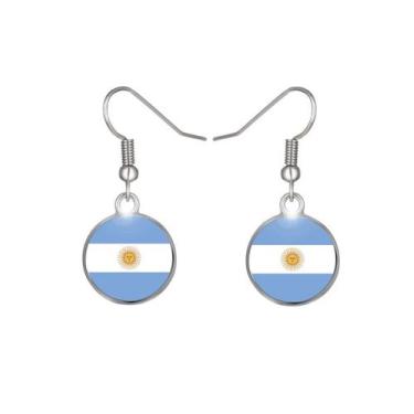 Imagem de Par de Brincos Bandeira da Argentina - RECANTO ASTRAL