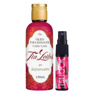 Imagem de Tia Leilah Óleo Para Massagem Ylang-Ylang + Óleo Spray Shock Plus Mora