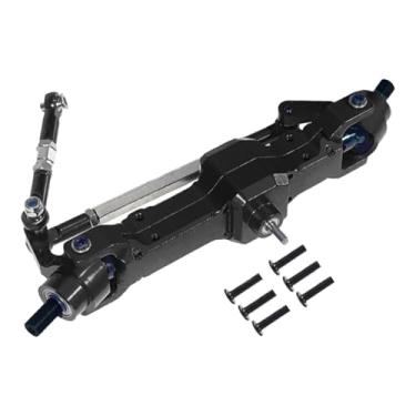 Imagem de Luwecf Eixo de metal rc eixo de acionamento da liga de alumínio atualizar peças diy eixo do veículo rc eixo dianteiro do carro para rastreador rc caminhão, Preto