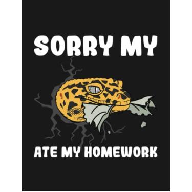 Imagem de Notebook: My Leopard Gecko Ate My Homework for Gecko Owner 2: Journal Notebook Gift For Someone Who Loves Writing| 100 Pages 8.5x11
