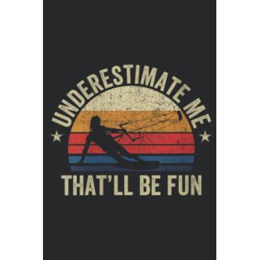 Imagem de Womens Kite Surfing Retro Vintage Kiteboarding Funny Kite Surf Gift Art Nice: Lined Journal Notebook To Do Schedule, Medium 6x9 Inches, 100 Pages, Printed Cover