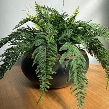 Imagem de Arranjo Completo De Samambaia Centro Mesa Grande Vaso Preto - Decore F