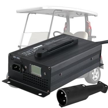 Imagem de Carregador de bateria para carrinho de golfe de 48 volts, Carregador de bateria de gotejamento de 48 V 20 A para carregamento de bateria de chumbo-ácido,48V 20A with 3 Pin Round Plug