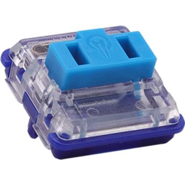 Imagem de Kailh PG1350 Choc V1 Interruptores de teclado de perfil baixo, 5 pinos 20-70gf, interruptor Kailh Choc V1 clicky, linear e tátil para teclado mecânico de jogos, slot de LED embutido (azul - 35 peças)