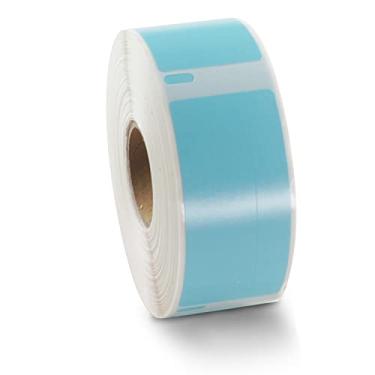 Imagem de BETCKEY Etiquetas coloridas compatíveis com Dymo 1738595 (3/4" x 2-1/2") etiquetas de código de barras/arquivo, compatível com impressoras Dymo LabelWriter Thermal 450, 4XL e Zebra [1 rolo, 450 etiquetas, azul claro]