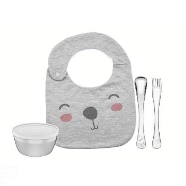 Imagem de Jogo Infantil 4 Peças Tramontina Le Petit Cinza E Aço Inox Tramontina