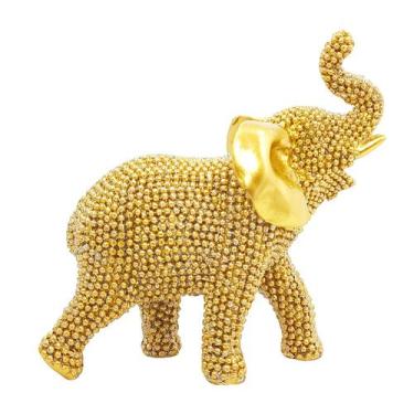 Imagem de Elefante Decorativo Em Resina Indiano Sabedoria Sorte T - Luthi Comérc