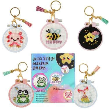 Imagem de Kit de bordado IDDI Punch Needle para iniciantes com ponto cruz estampado