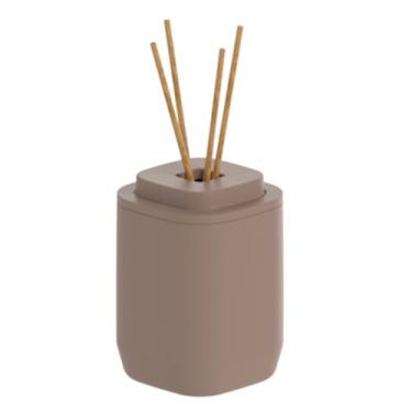 Imagem de Aromatizante Difusor De Ambiente Aromatizador Aura Banheiro Lavabo Com Varetas 380ml Luxo Ou Cores (Marrom Amêndoa)