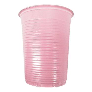 Imagem de Copo Descartável Rosa Claro De Festa - 200ml - 50 Unidades