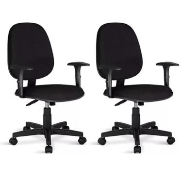 Imagem de Kit 2 Cadeiras Diretor Giratória com Relax e Rodízio PU Ergonômica Premium - Conforto e Estilo Escritex