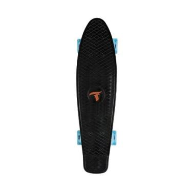 Imagem de Skate Traxart Mini Cruiser Preto Com Rodas de Led 59 mm