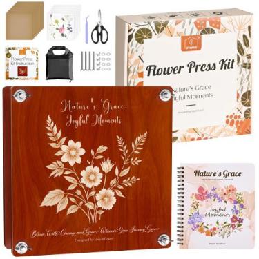 Imagem de Kit de prensa de flores Joy&Grace Large de 10 camadas com álbum e kit 