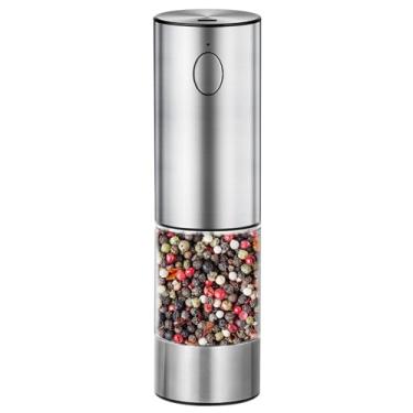 Imagem de Newise Moedor elétrico de sal e pimenta - recarregável por USB - grão de pimenta preta e mar automático - conjunto de moedor de especiarias com grossura ajustável e luz LED recarregável