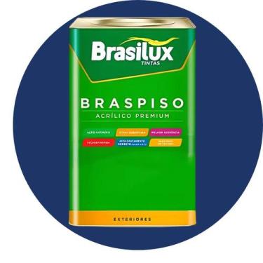 Imagem de Tinta Piso Premium Braspiso Brasilux 18L, Azul Quadra