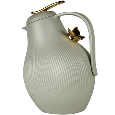 Imagem de Garrafa Térmica De Mesa Daphne Cinza Leite Café Chimarrão 1l