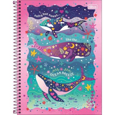 Imagem de Caderno Universitário Bubble Tilibra Capa Dura Espiral - 1 Matéria 80 Folhas Ocean Breeze