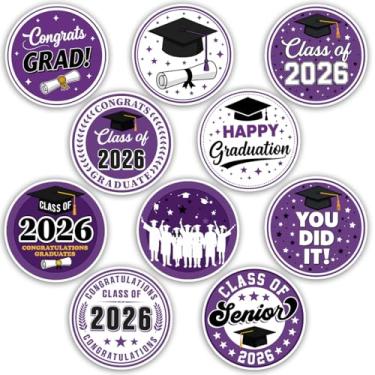 Imagem de TODOLIA (10 peças - 7.6 cm) Pacote de adesivos para idosos 2026, adesivo de pós-graduação universitário, graduação universitária classe de 2026, presente de decoração para laptop, tablet, Kindle
