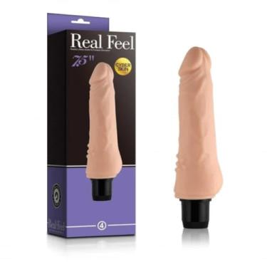 Imagem de Pênis Realístico Com Saliências Massageadoras E Vibração Brinquedo Íntimo Vibrador Cyberskin PE026