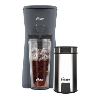 Imagem de Kit Café Gelado - Cafeteira Iced Coffee E Moedor De Café Oster 220V