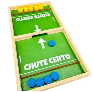 Imagem de Tabuleiro Chute Certo, Jogo de Futebol de Mesa, 41 x 23 cm, Brinquedo Educativo para Família