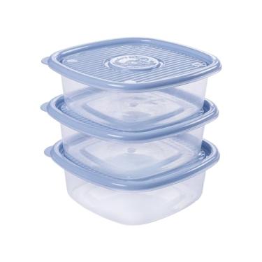 Imagem de Conjunto de Potes Quadrados Pop com 3 Unidades Plasútil 01