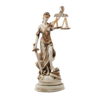 Imagem de Estátua Deusa Themis Dama Da Justiça Decoração Direito Cor Branco