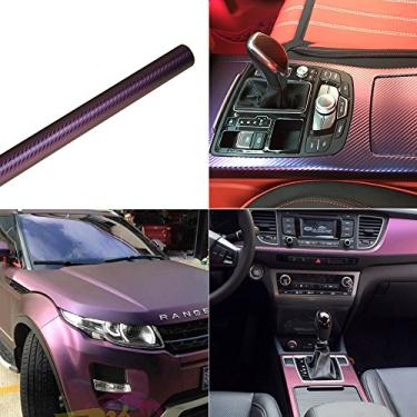 Imagem de ATMOMO Carro Camaleão Embrulho de Fibra de Carbono Filme de Embrulho Veículo Mudança de Cor Adesivo Tinta Vinil Air Bubble FreeATMOMO 60CM x 1.52M ST-F360-60CM-FBA