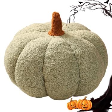 Imagem de Rrlihjgu Almofada Abóbora - Almofada de Peluche em Forma de Abóbora para Halloween - Rústica para Sofá Cama Sala Varanda Cenário Acolhedor de Presente