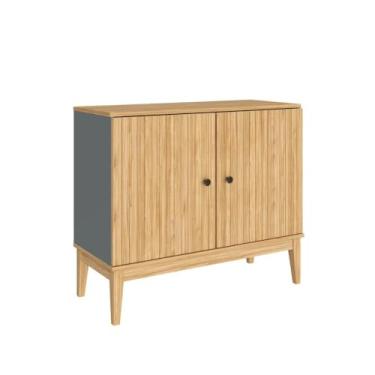 Imagem de Aparador Retrô com 2 Portas MB1062 Mel/Petroleo