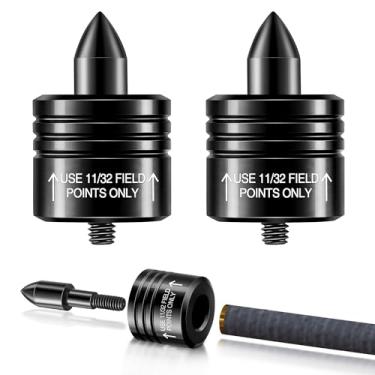 Imagem de Feekoon Pacote com 2 cabeças para decocking de balestra e flecha, ponta de liberação de flecha, adequada para a maioria das flechas e parafusos de besta de caça e competição, recurvo, besta de arco