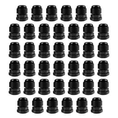 Imagem de Prensa-cabos PG9 40 peças de juntas de nylon ajustáveis à prova d'água com juntas, adequado para vedação de cabo de 4 mm - 8 mm à prova de explosão, conector de fio M16 x 1,5