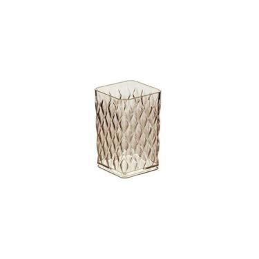 Imagem de Porta Escova De Dentes Creme Dental Glamour Luxo Âmbar - Plasútil